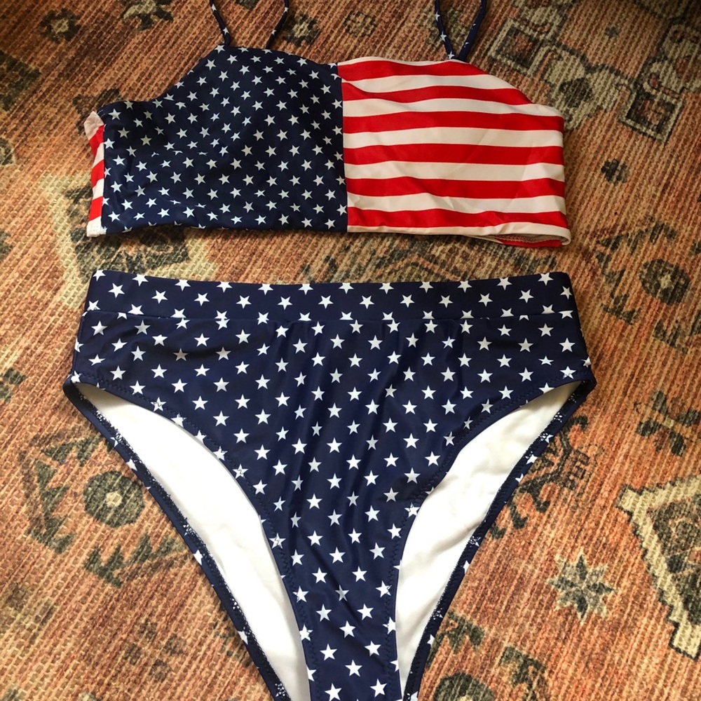 American flag swim